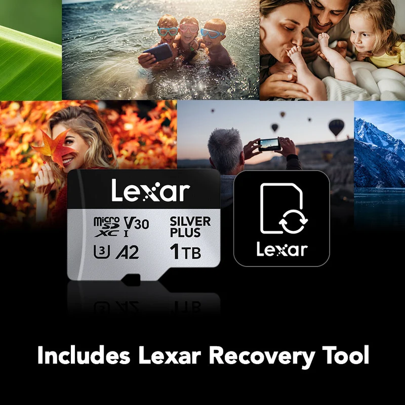 Tarjeta Lexar 512GB Professional SILVER PLUS UHS-I microSDXC con SD Adapter