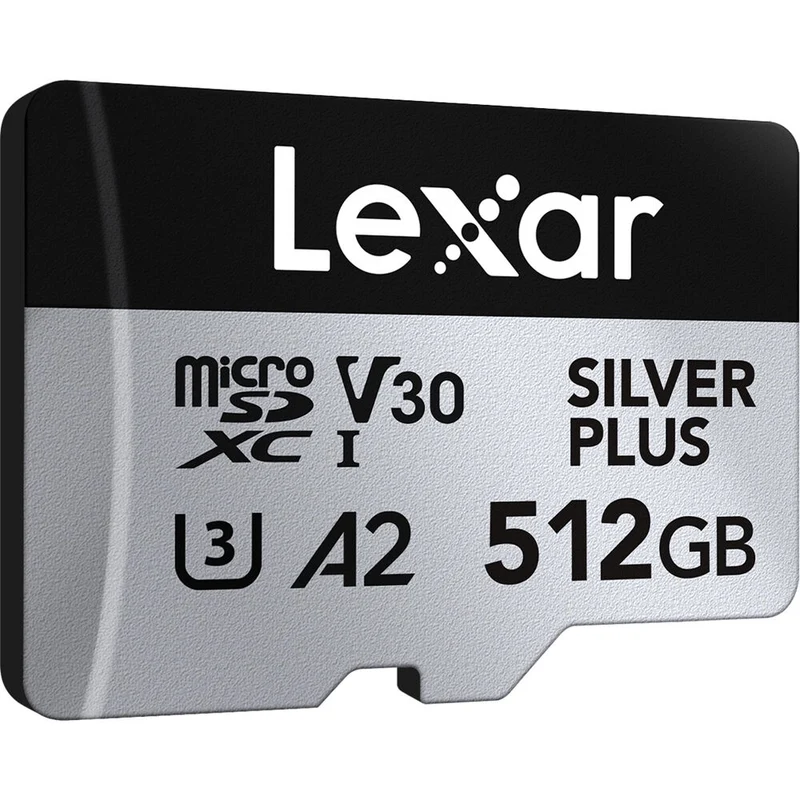 Tarjeta Lexar 512GB Professional SILVER PLUS UHS-I microSDXC con SD Adapter