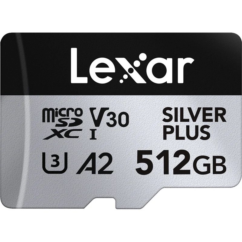 Tarjeta Lexar 512GB Professional SILVER PLUS UHS-I microSDXC con SD Adapter