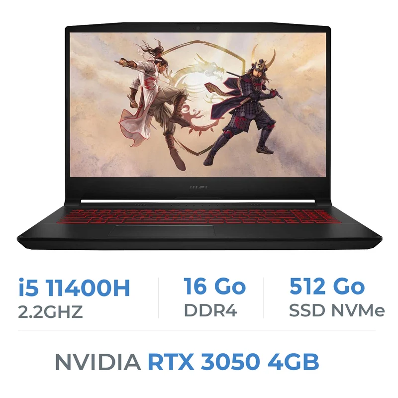 MSI Katana GF66 11UE i5-11400H/16GB/512GB SSD/RTX3050 4GB/15.6'' 144Hz