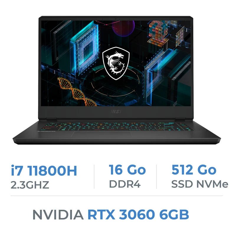 MSI Leopard GP66 11UE-679XMA i7-11800H/16GB/512 GB SSD/RTX3060 6GB/15.6'' BTS