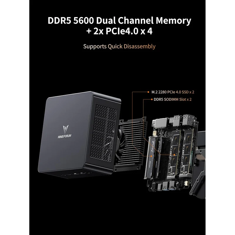 Mini PC Minisforum UM890 Pro 32 GB RAM, con AMD Ryzen 9 8945HS