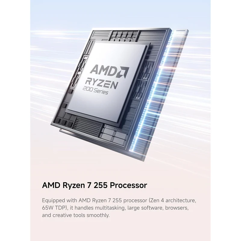 Mini PC Minisforum X1-255 32 GB RAM 1 TB SSD, con AMD Ryzen 7 255