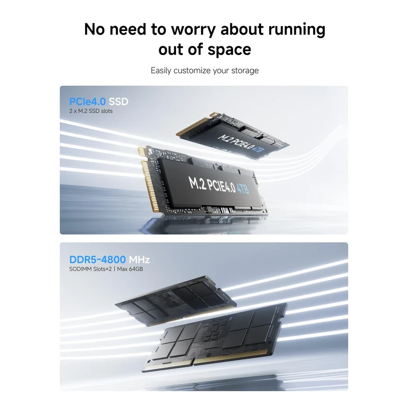 Mini PC Minisforum UM760 16 GB RAM 1 TB SSD, con AMD Ryzen 5 7640HS