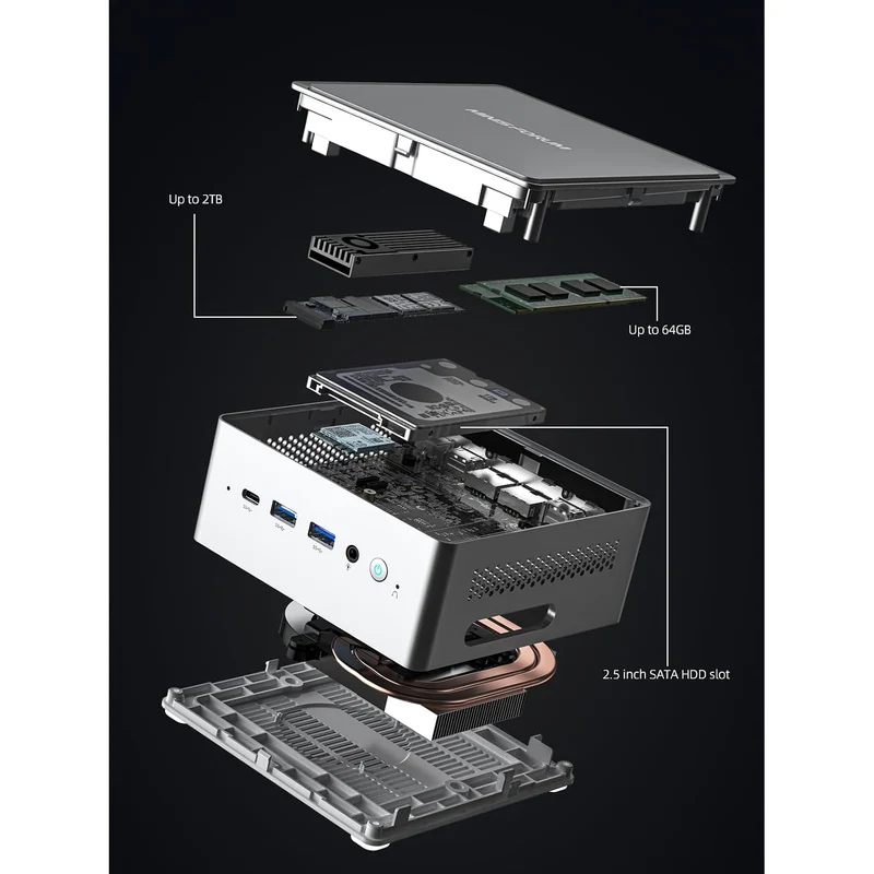 Mini PC Minisforum NAB6 Lite 32 GB RAM 512 GB SSD, con Intel Core i5-12600H