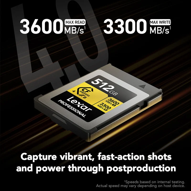 Tarjeta CFexpress Type B Lexar 512GB Professional GOLD CFexpress 4.0 Type B