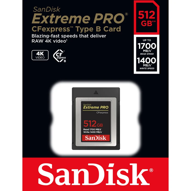 Tarjeta SanDisk 512GB Extreme PRO CFexpress Type B