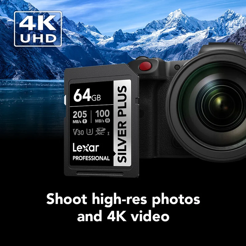 Tarjeta Lexar 64GB Professional SILVER PLUS UHS-I SDXC