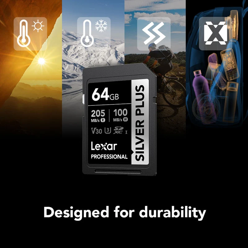 Tarjeta Lexar 64GB Professional SILVER PLUS UHS-I SDXC