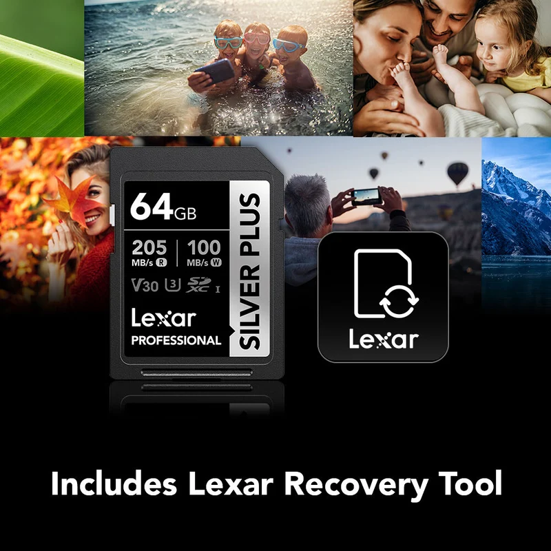 Tarjeta Lexar 64GB Professional SILVER PLUS UHS-I SDXC