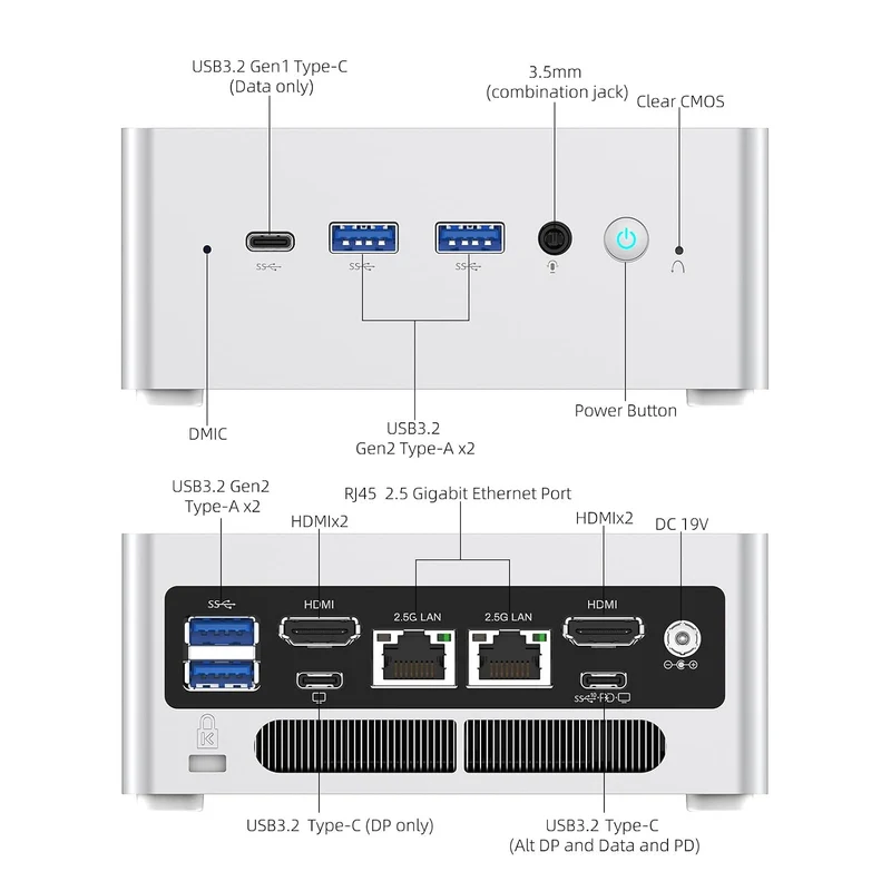 Mini PC Minisforum NAB6 Lite 16 GB RAM 1 TB SSD, con Core i5-12600H