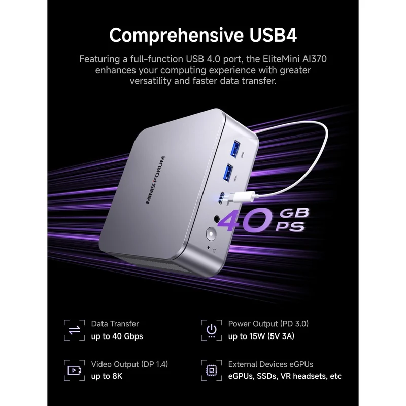 Mini PC Minisforum X1 Pro-470 32 GB RAM 2 TB SSD, con AMD Ryzen AI 9 HX 470