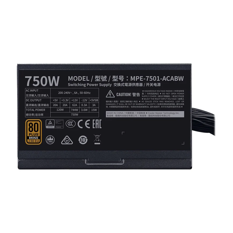 Cooler Master MWE 80PLUS Bronze 750W V2