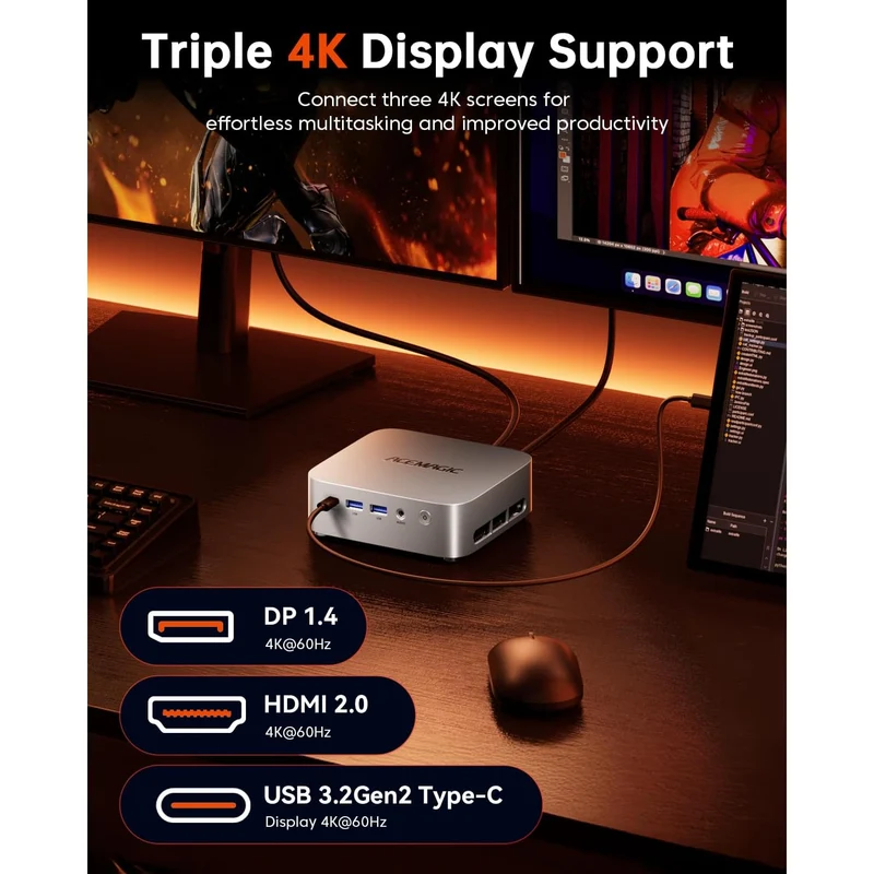 Mini PC Acemagic K1 16 GB RAM 512 GB SSD, con Ryzen 7 7730U y Windows 11 PRO