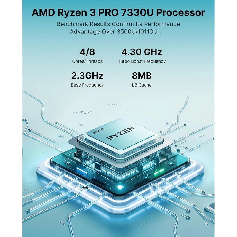Mini PC Acemagic K1 8 GB RAM 256 GB SSD, con AMD Ryzen 7330U y Windows 11 Pro