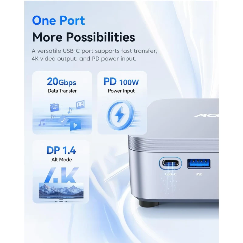 Mini PC Acemagic K5 12 GB RAM 256 GB SSD, con Intel Core 3 304 y Windows 11 Pro