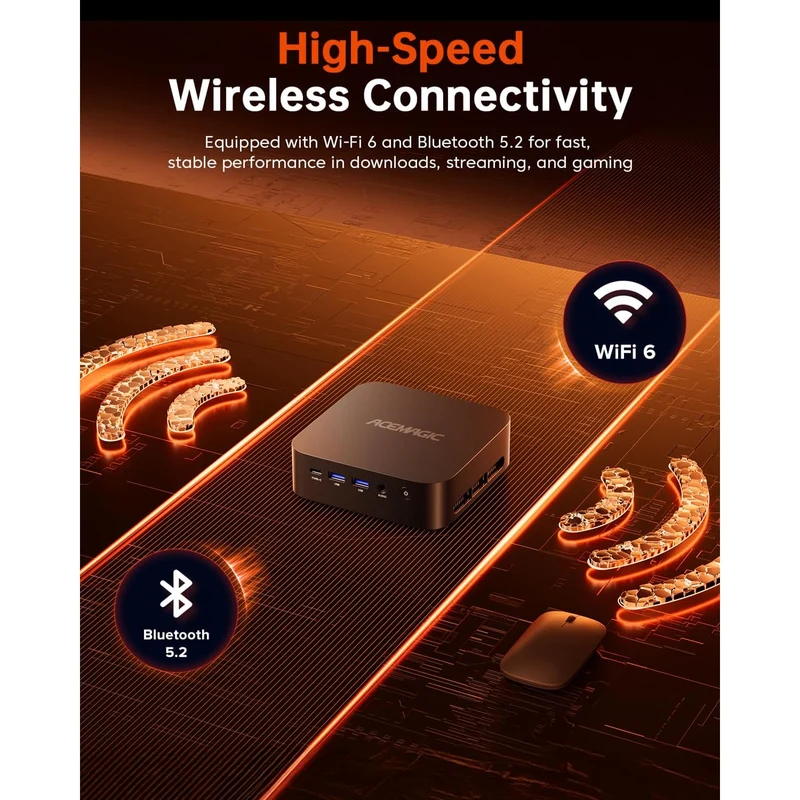 Mini PC Acemagic K1 16 GB RAM 512 GB SSD, con AMD Ryzen 5 7430U y Windows 11 Pro