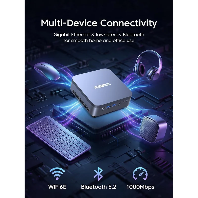 Mini PC Acemagic M5 16 GB RAM 1 TB SSD, con Intel Core i7-14650HX y Windows 11 Pro