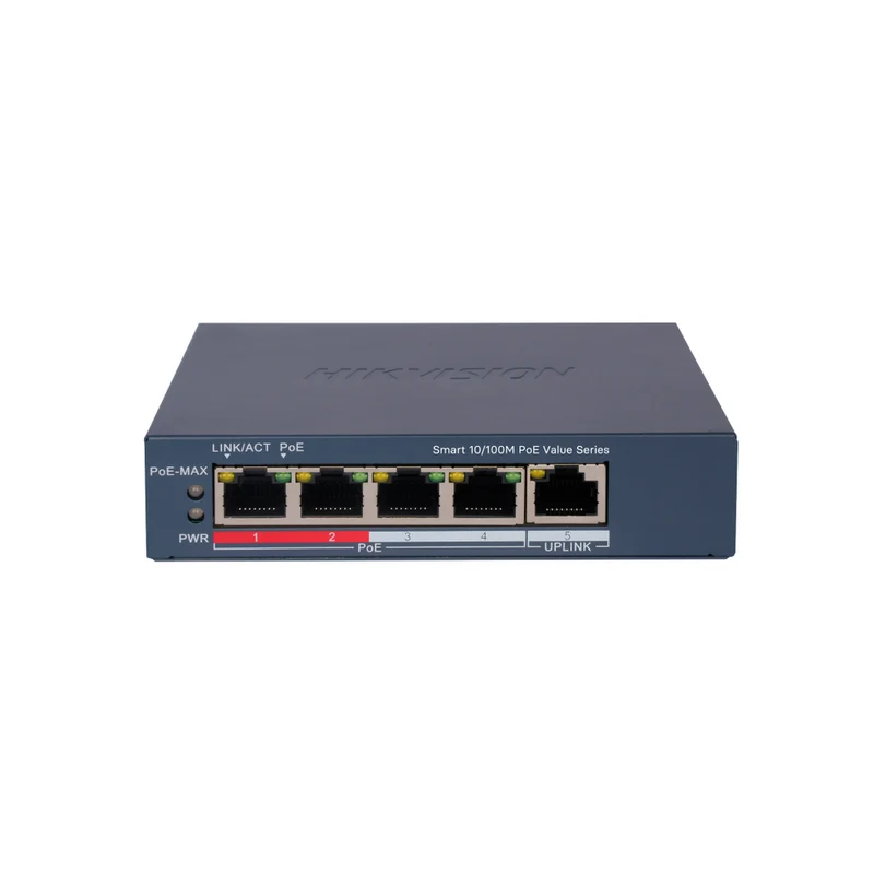 Switch Hikvision DS3E1105PEI/MV2 4 Puertos PoE+ Gigabit