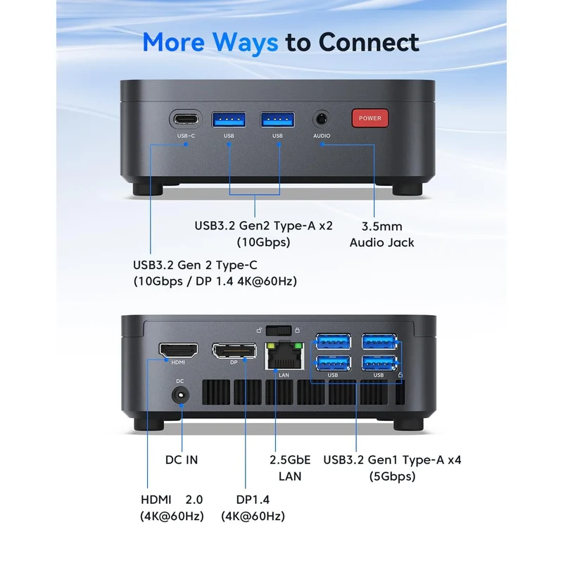 Mini PC Acemagic K5 16 GB RAM 512 GB SSD, con AMD Ryzen 5 7640HS y Windows 11 Pro
