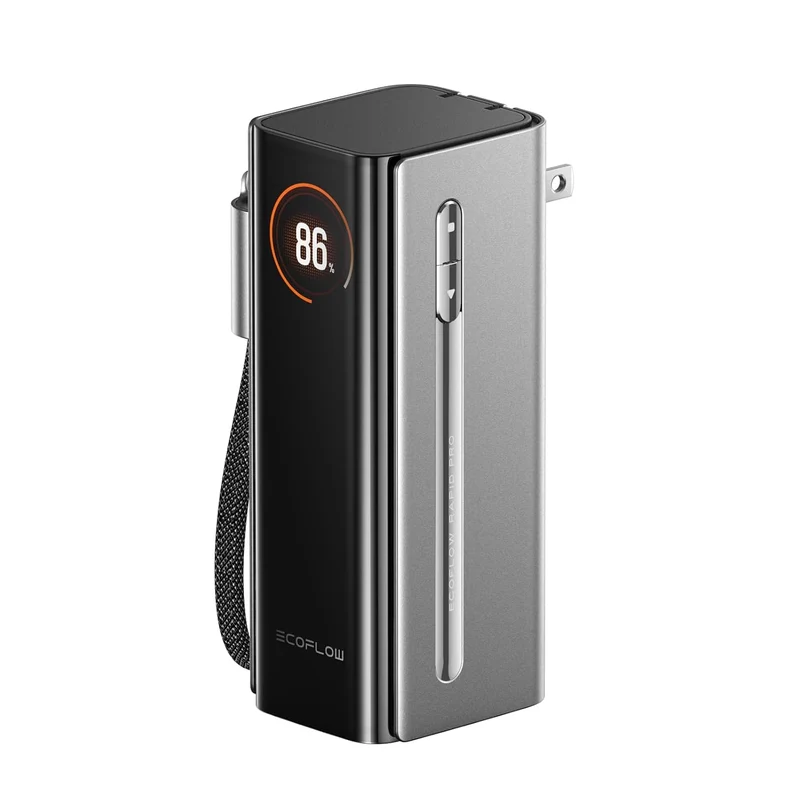Power Bank EcoFlow RAPID Pro, 10,000 mAh, Carga 67 W, Gris Negro
