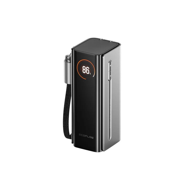 Power Bank EcoFlow RAPID Pro, 10,000 mAh, Carga 67 W, Gris Negro