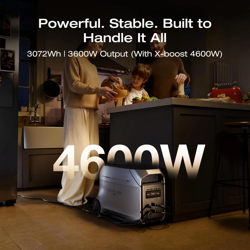 Estación de Energía Portátil EcoFlow DELTA 3 Ultra, 3072 Wh, 3600 W