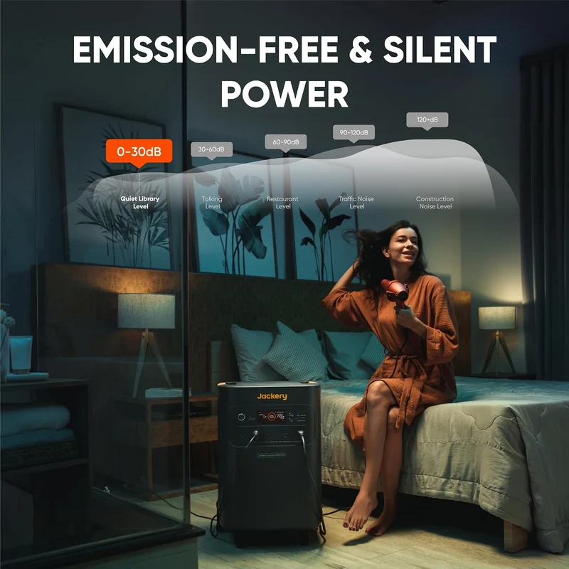 Estación de Energía Portátil Jackery Explorer 5000 Plus, 7200 W, con Interruptor de Transferencia, Negro