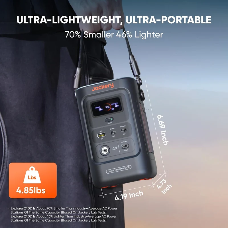 Estación de Energía Portátil Jackery Explorer, 2000 W, Negro