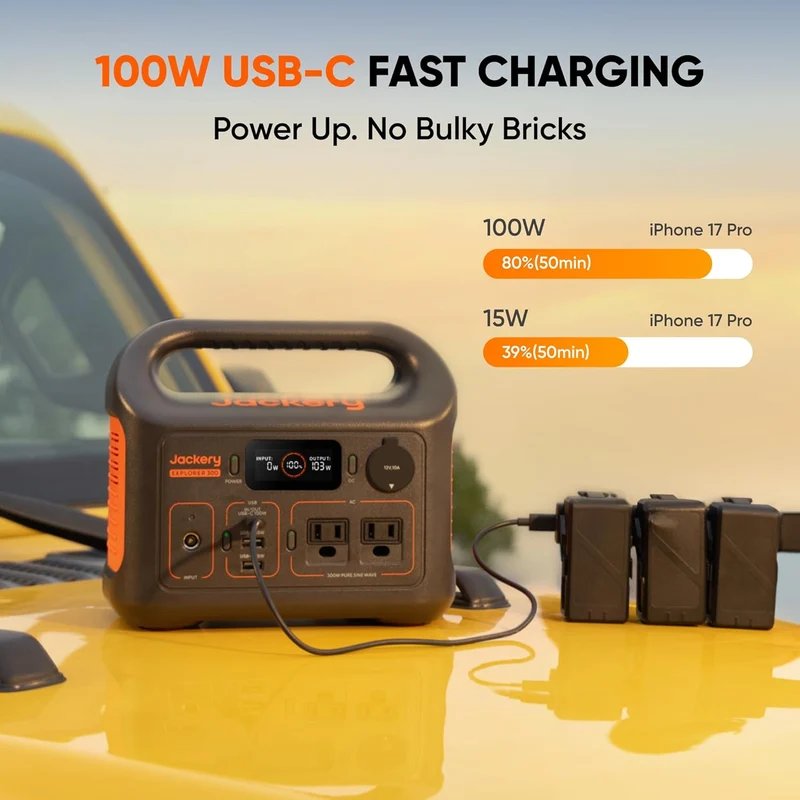Estación de Energía Portátil Jackery Explorer, 292 Wh, 300 W