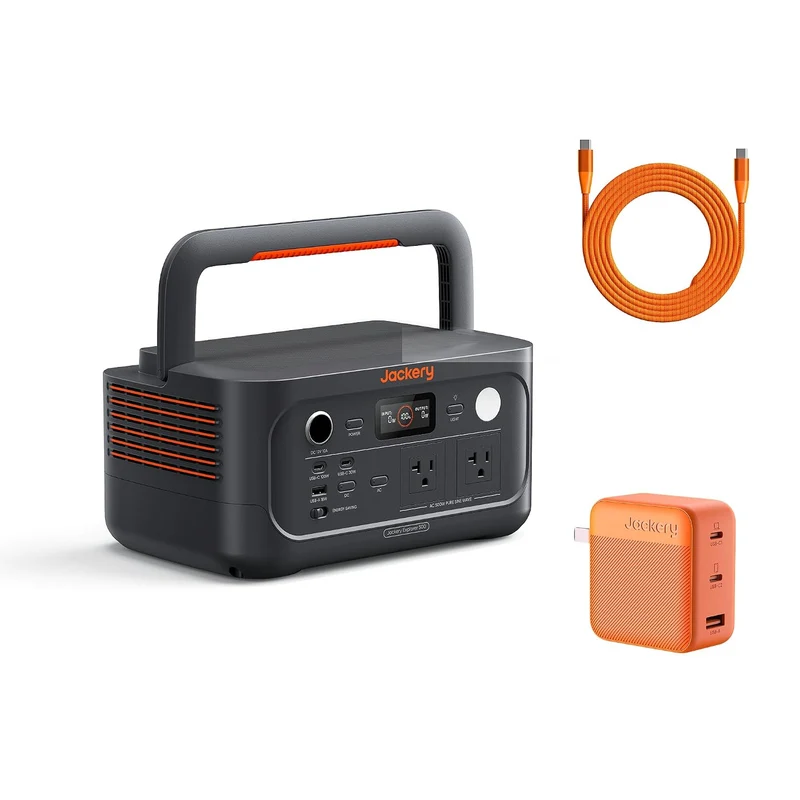 Estación de Energía Portátil Jackery Explorer 500 v2, 512 Wh, 500 W, con Cargador Rápido de 102 W