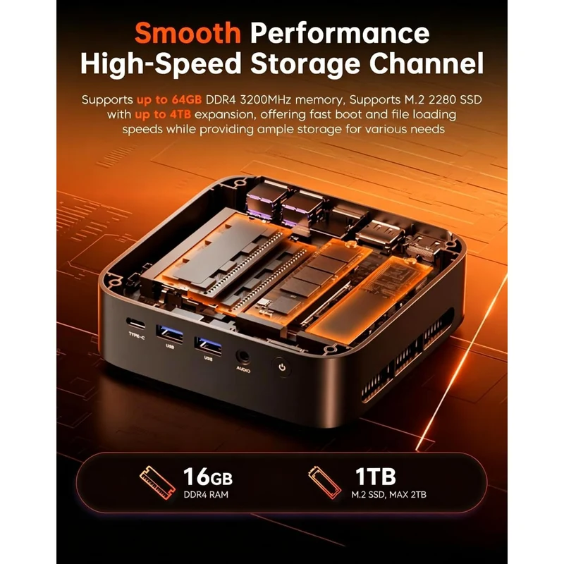 Mini PC Acemagic K1 16 GB RAM 1 TB SSD, con Ryzen 7730U y Windows 11 Pro