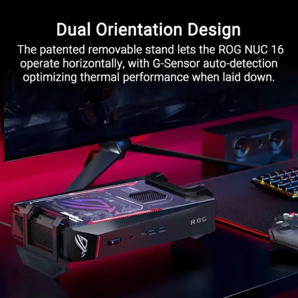 PC Gaming ASUS ROG NUC 16 AI - Intel Core Ultra 7 270HX Plus - 32GB DDR5 - 1TB SSD PCIe 4.0 - NVIDIA GeForce RTX 5060 8GB GDDR7 - Windows 11 Home - Negro