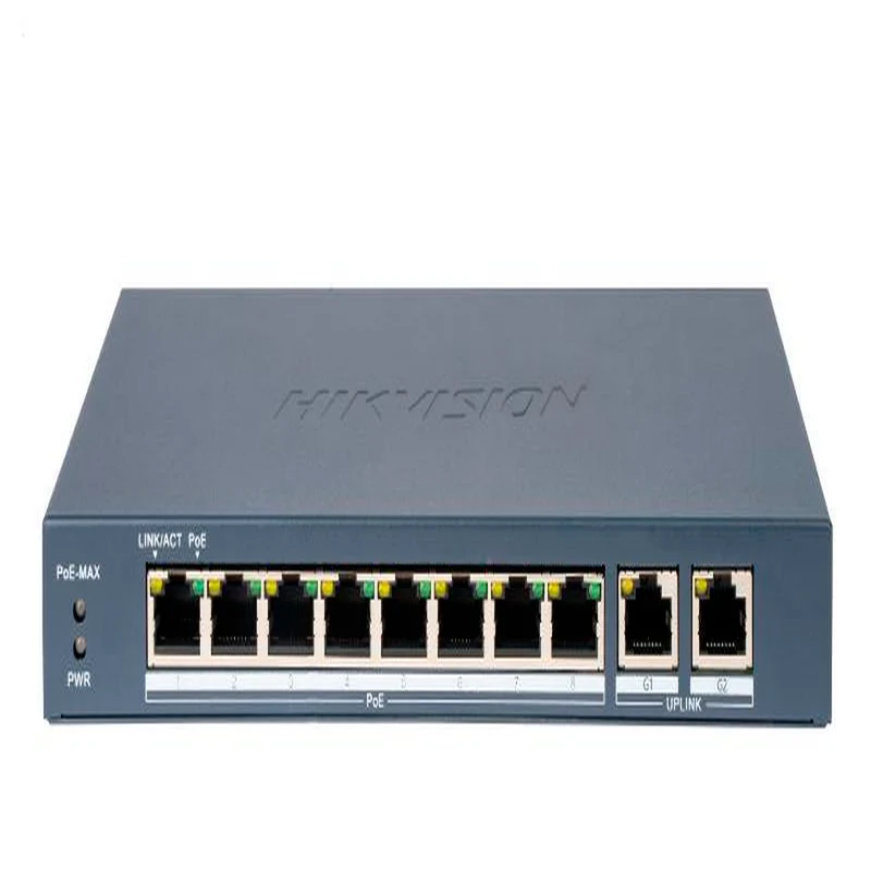 Switch Hikvision DS3E0310PE/M(B) 8 Puertos PoE+ Gigabit