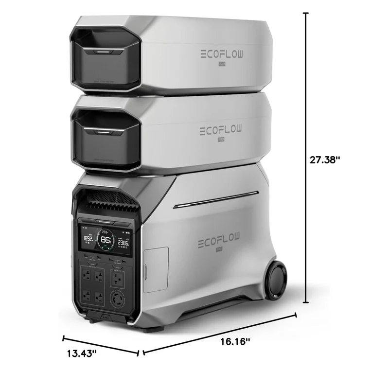 Estación de Energía Portátil EcoFlow DELTA Pro 3, 4000 W, con Batería Extra