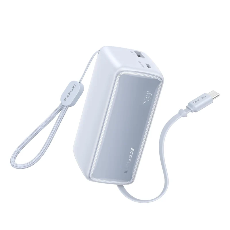 Power Bank EcoFlow RAPID, 10000 mAh, Carga 45 W, Azul