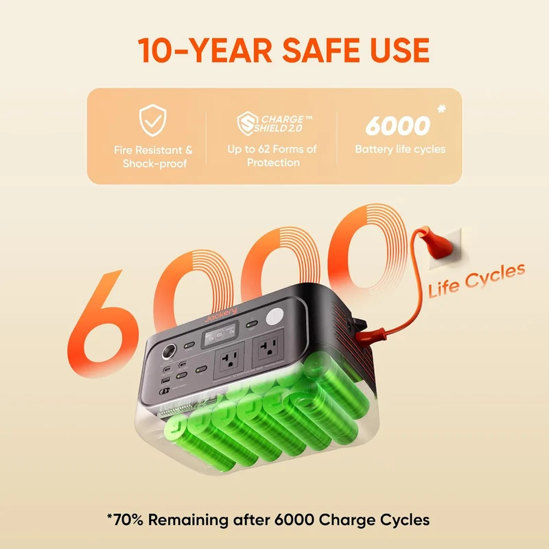 Estación de Energía Portátil Jackery Explorer 500 v2, 512 Wh, 500 W