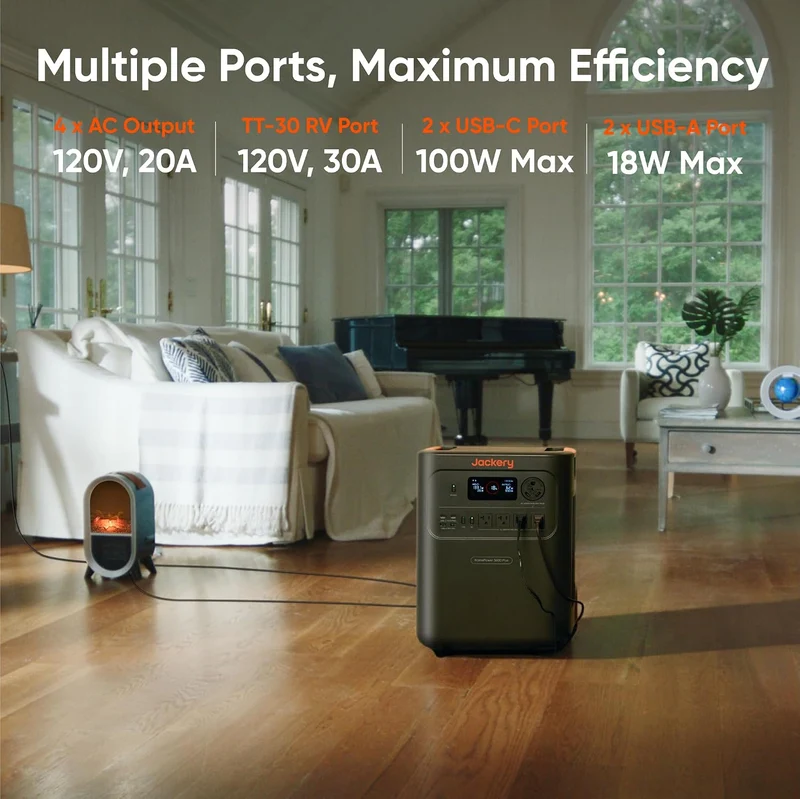 Estación de Energía Portátil Jackery HomePower 3600 Plus, 3584 Wh, 3600 W