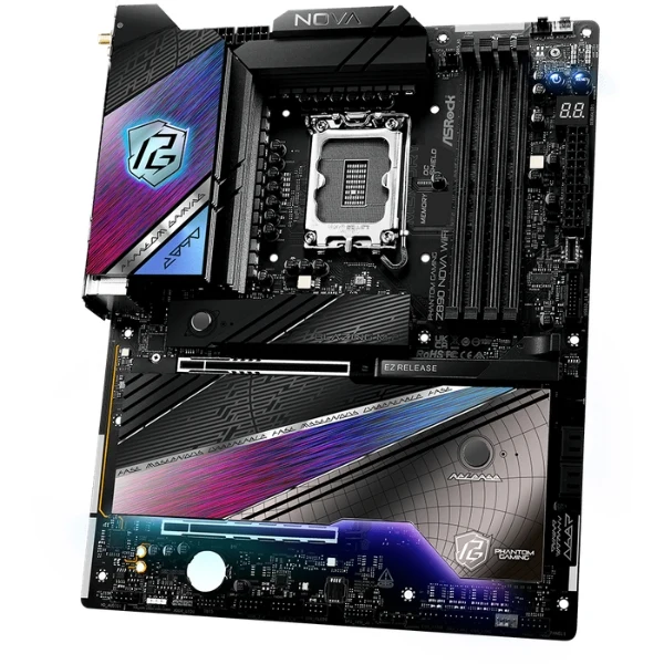 Tarjeta Madre ASRock Z890 Nova WiFi Phantom Gaming - LGA1851 - DDR5 9600+ - PCIe 5.0 - WiFi 7 - ATX