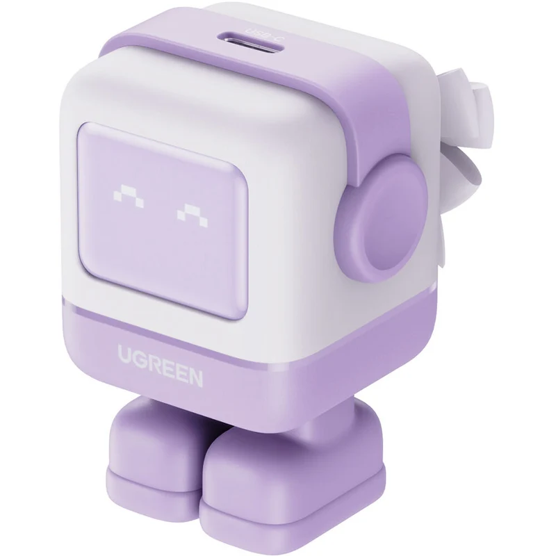 Cargador UGREEN Uno 30W USB-C con Pantalla LED Morado
