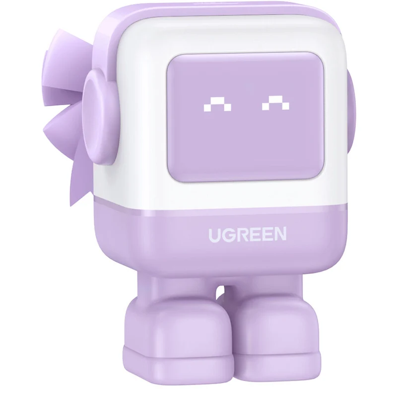 Cargador UGREEN Uno 65W 3 Puertos con Pantalla LED Morado