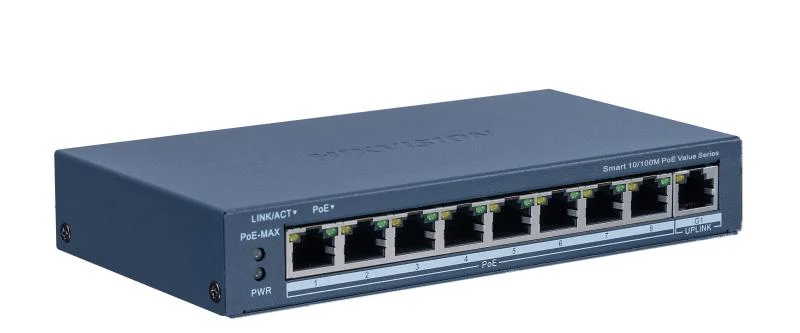 Switch Hikvision Smart Managed DS-3E1309P-EI/M 8 Puertos PoE+ Gigabit