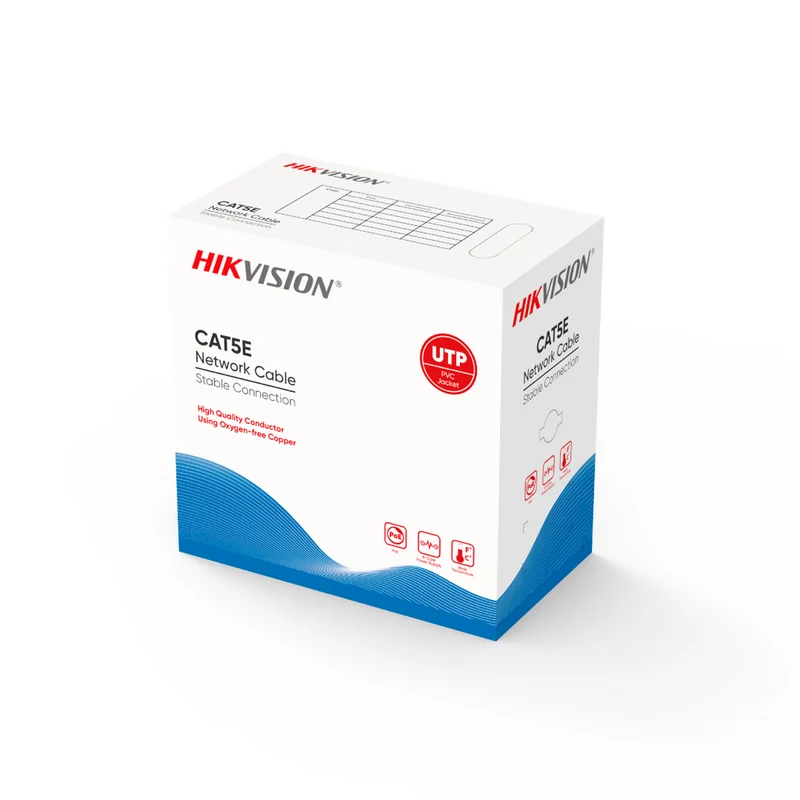 Cable Hikvision DS1LN5EE/EPLUG PoE+ 305 m Cat 5E UTP Interior