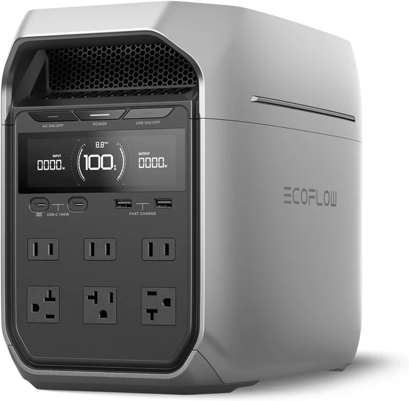 Estación de Energía Portátil EcoFlow DELTA 3 Plus, 1024 Wh, 1800 W, Tecnología LiFePO4