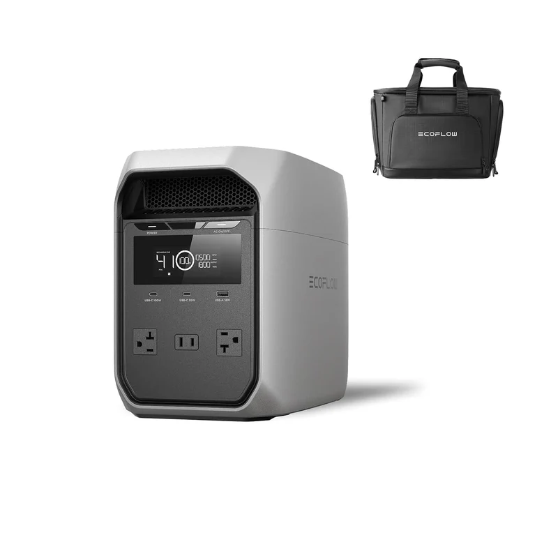 Estación de Energía Portátil EcoFlow DELTA 3 Classic, 1024 Wh, 1800 W, con Bolso de Transporte