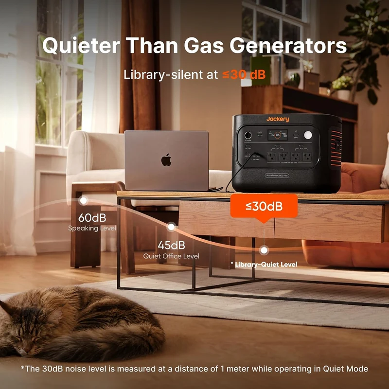 Estación de Energía Portátil Jackery HomePower 2000 Plus v2, 2048 Wh, 2400 W, con Batería Extra