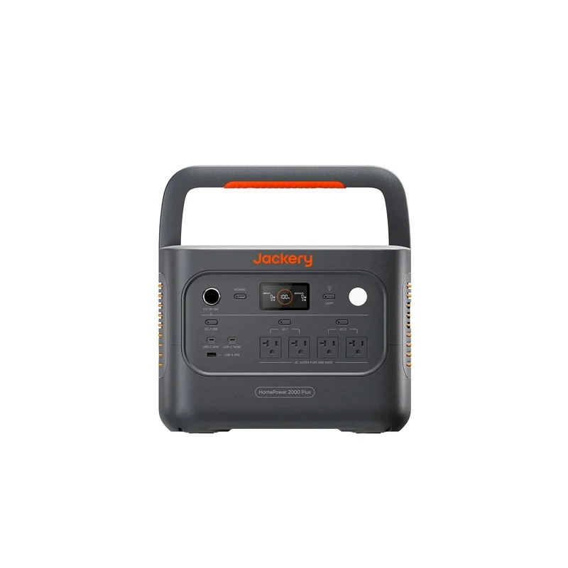 Estación de Energía Portátil Jackery HomePower 2000 Plus v2, 2048 Wh, 2200 W, con 2 Paneles Solares de 200 W