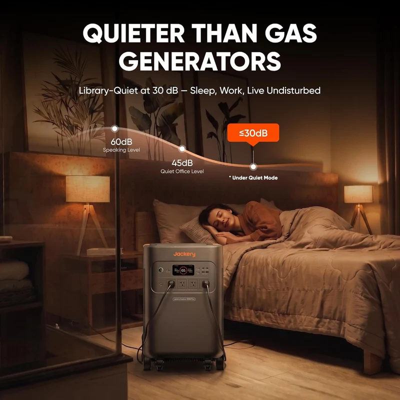 Estación de Energía Portátil Jackery Explorer 5000 Plus, 5040 Wh, 7200 W, Negro