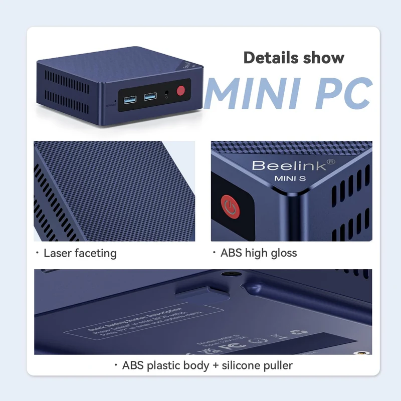 Mini PC Beelink S12 8 GB RAM 256 GB SSD, con Intel N95