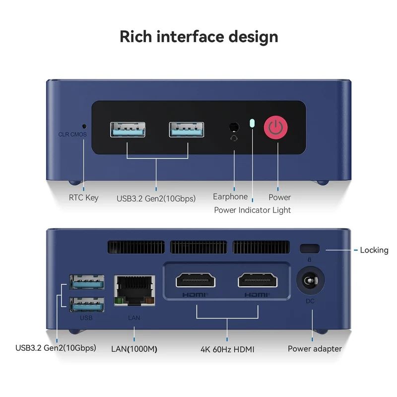 Mini PC Beelink 8 GB RAM 480 GB SSD, con Intel N95